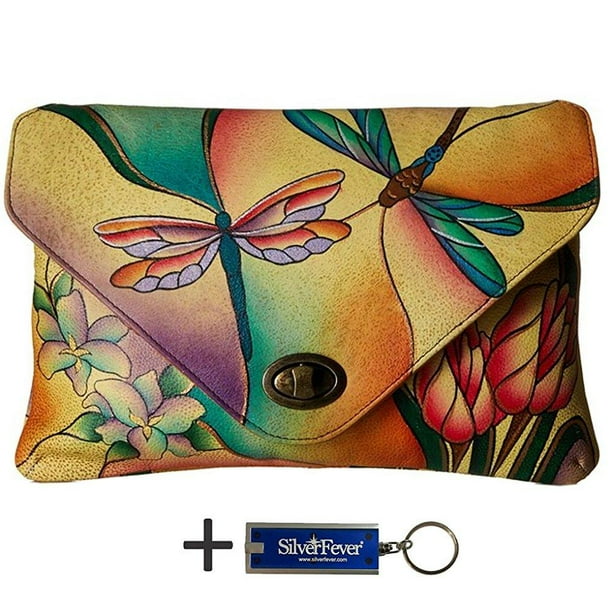 Anna by Anuschka Cross Body Handbag /& Key Chain